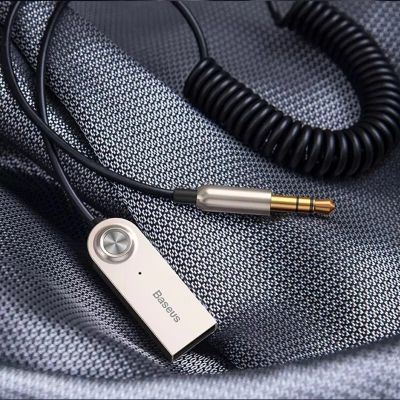 18. Baseus BA01 odbiornik dźwięku Bluetooth 5.0 kabel adapter audio AUX jack czarny (CABA01-01)