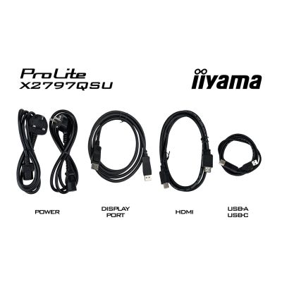 21. iiyama ProLite X2797QSU-B1 monitor komputerowy 68,6 cm (27") 2560 x 1440 px Quad HD LED Czarny