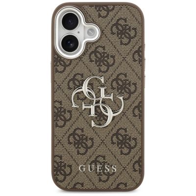 3. Etui Guess 4G Big 4G Classic Logo na iPhone 17 - brązowo-srebrne