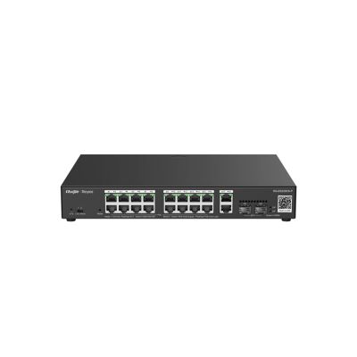 8. Ruijie Networks RG-ES220GS-P łącza sieciowe Zarządzany L2 Gigabit Ethernet (10/100/1000) Obsługa PoE Czarny