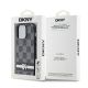 8. Etui DKNY Leather Checkered Mono Pattern & Printed Stripes na iPhone 14 Pro - czarne
