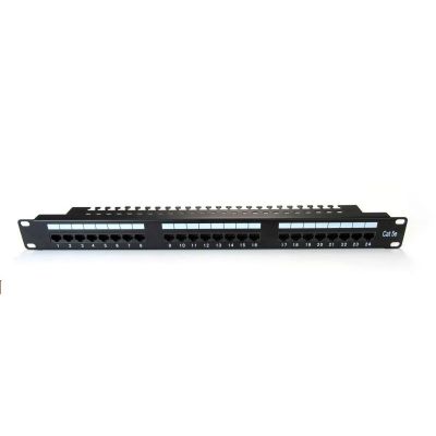 3. Patch-panel 19" DIGITUS DN-91524U-EC 24xRJ45 U/UTP k.5e 1U czarny prow.