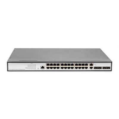 7. Digitus Przełącznik Gigabit Ethernet Layer 2, 24-portowy, 2x RJ45/SFP-Combo + 2 x porty SFP Uplink