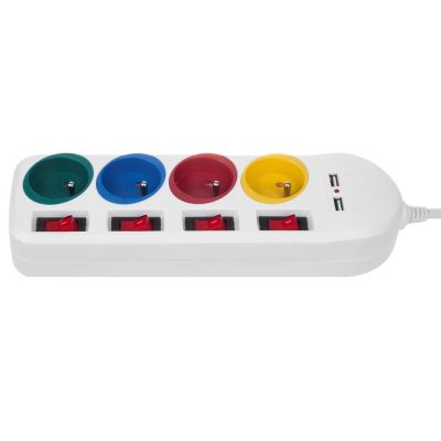 7. MACLEAN LISTWA ZASILAJĄCA 4 GNIAZDA 2XUSB MCE229W