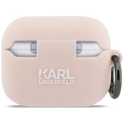 3. Etui Karl Lagerfeld Silicone Chaupette Head 3D na AirPods Pro 3 - różowe