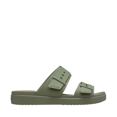 Klapki damskie Crocs Brooklyn Buckle Low zielone 211215 3BX