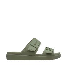Klapki damskie Crocs Brooklyn Buckle Low zielone 211215 3BX