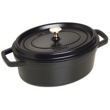 Garnek żeliwny owalny Staub - 3.2 ltr, Czarny