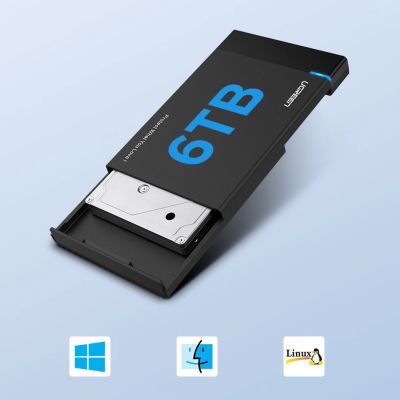 7. Ugreen kieszeń na dysk HDD SSD obudowa dysku SATA 2,5'' USB 3.2 Gen 1 (5 Gbps) micro USB SuperSpeed + kabel 0,5 m czarny (US221 30848)
