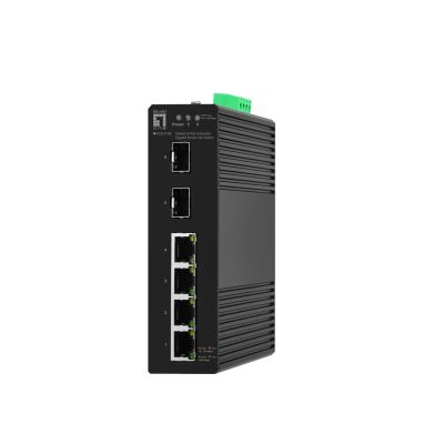 4. Przełącznik przemysłowy LevelOne Hilbt GB/SL 6-portowy/IP30+DIN 1Gbps