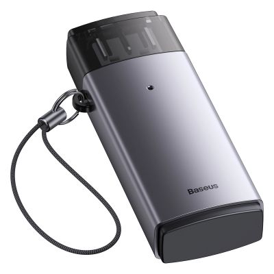 6. Baseus Lite Series adapter czytnik kart SD/TF USB szary (WKQX060013)