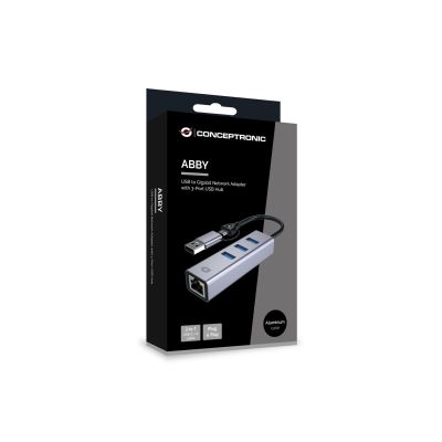 5. Conceptronic ABBY25G stacja dokująca Przewodowa USB 3.2 Gen 1 (3.1 Gen 1) Type-A + Type-C Szary
