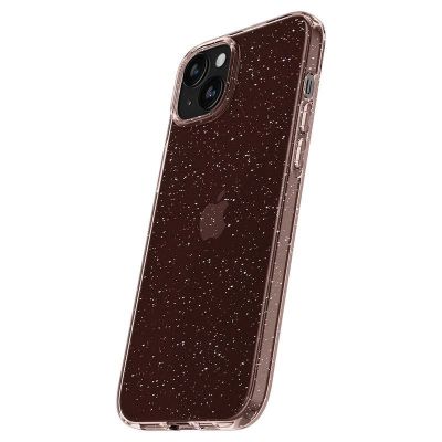 11. Etui Spigen Liquid Crystal Glitter na iPhone 15 Plus - różowo-przezroczyste
