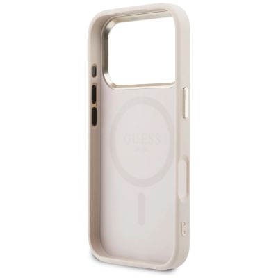 7. Etui Guess Perforated 4G MagSafe na iPhone 17 Pro - różowe