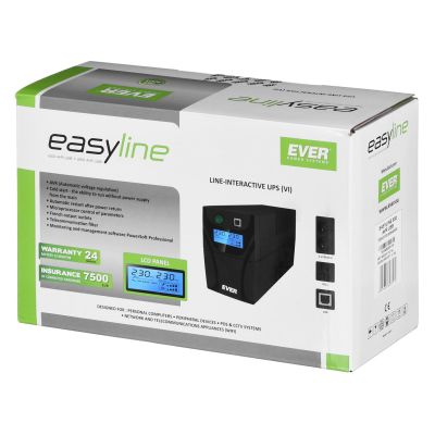 13. Zasilacz UPS EVER EASYLINE 850AVR USB (850VA) (T/EASYTO-000K85/00)
