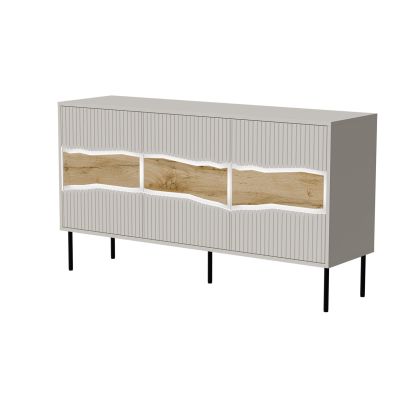 Komoda INSERTO 3D 143,5x40x80 kaszmir + LED