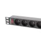 2. Listwa RACK Lanberg PDU-09E-0300-BK (7 x UTE; 16 A (3680 W); 3m; kolor czarny)