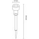 6. LAMPA SOLARNA PLASTIKOWA 4,5x31CM LED- KPL.4SZT