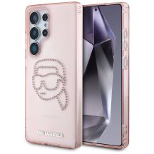 Etui Karl Lagerfeld Rhinestones K. Head Logo Samsung Galaxy S25 Ultra różowy