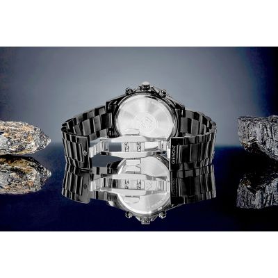 6. Zegarek Męski Giewont Chronograph Sapphire Czarny GW3520-B1