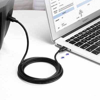 3. Ugreen kabel USB Typ B do drukarki (męski) - USB 2.0 (męski) 480 Mbps 1 m czarny (US135 20846)