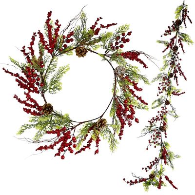 GIRLANDA DEKORACYJNA 175CM CZERWONA
