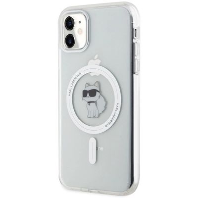 2. Etui Karl Lagerfeld IML Choupette MagSafe na iPhone 11 / Xr - przezroczyste