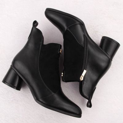 11. Botki na obcasie D&A S.Barski Premium Collection W OLI232A czarne