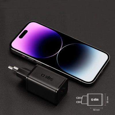 10. Ładowarka sieciowa SBS TETRGAN1C45W 45W GaN USB-C z Power Delivery - czarna