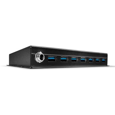 6. Lindy 7-portowy przemysłowy hub USB3.0 - Hub - 7 x SuperSpeed USB3.0 - Biurko