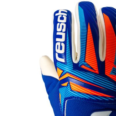 7. Rękawice bramkarskie Reusch Attrakt Gold X NC niebieskie 5670955 4126