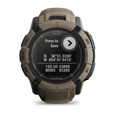 23. Garmin Instinct 2X Solar Tactical Edition 2,79 cm (1.1") MIP 50 mm Cyfrowy 176 x 176 px Ekran dotykowy Zielony GPS