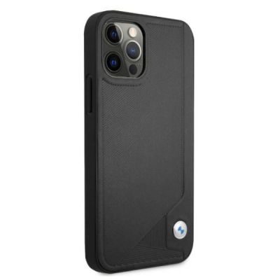 4. Etui BMW Leather Deboss na iPhone 12 / iPhone 12 Pro - czarne