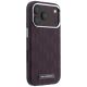 4. Etui Karl Lagerfeld Grained Mono Resin Logo MagSafe na iPhone 17 Pro / 18 Pro - burgundowe