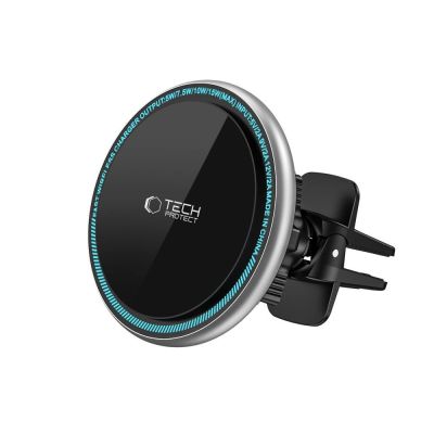 3. Uchwyt Tech-Protect A2 samochodowy na telefon z ładowarką indukcyjną MagSafe 15W na kratkę nawiewu - czarny