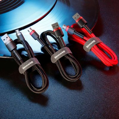 7. Kabel Baseus Cafule Cable CAMKLF-B09 USB-A / micro USB 2.4A 1 m - czerwony