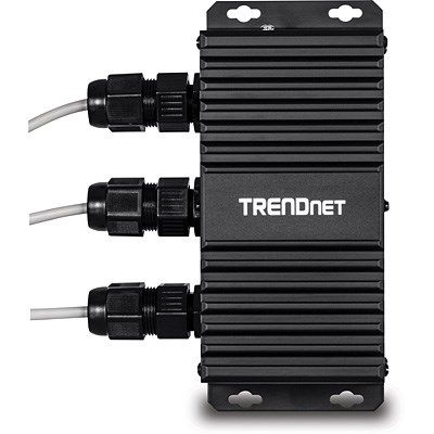 4. TRENDnet 2-portowy przemysłowy zewnętrzny przedłużacz Gbit UPoE 100m