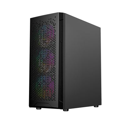 5. GEMBIRD OBUDOWA FORNAX 400X MIDI-TOWER (2X USB 3.0, 1X USB 2.0, HD AUDIO, SZKLANY PANEL BOCZNY, PODŚWIETLENIE ARGB) CZARNA