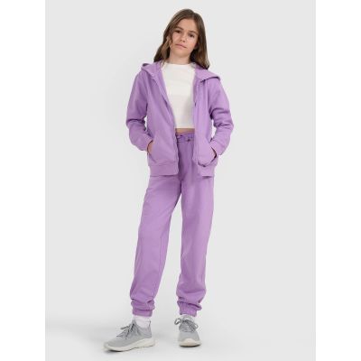 3. Bluza dresowa rozpinana z kapturem dziewczęca 4F 4FJRAW25TSWSF2466-51S