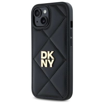 2. Etui DKNY Quilted Stack Logo na iPhone 15 - czarne