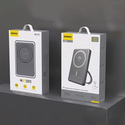 2. Powerbank Dudao K28S 20W PD 5000mAh z MagSafe i podstawką - szary