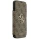 4. Etui Guess Book 4G Metal Logo na iPhone 18 Pro Max / 17 Pro Max - brązowe