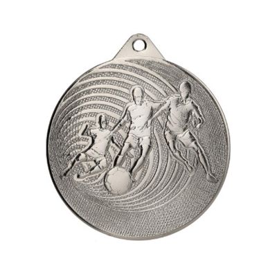 10. MEDAL METALOWY PIŁKA NOŻNA FI 70 MMC3070 - SREBRNY