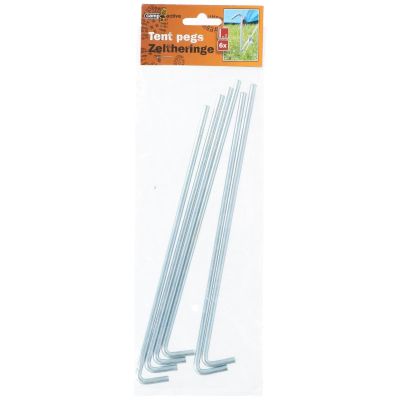 4. SZPILKI ŚLEDZIE DO NAMIOTU 23 CM KPL. 6SZT METAL CAMP ACTIVE