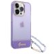 3. Etui Guess Translucent Pearl Strap na iPhone 14 Pro Max - fioletowe