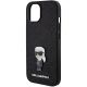 6. Etui Karl Lagerfeld Fixed Glitter Ikonik Logo Metal Pin do iPhone 15 - czarne