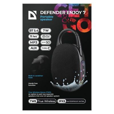 9. DEFENDER GŁOŚNIK ENJOY 7 BLUETOOTH 7W 65207