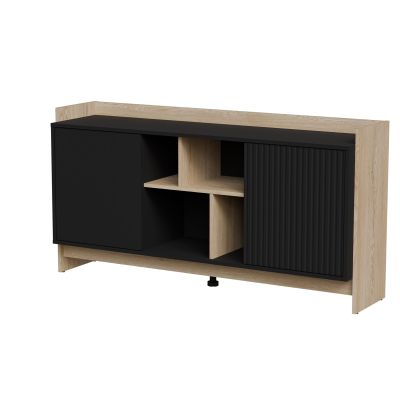 Komoda PORTO 2D 150x38x77 dąb/czarny