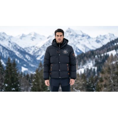 6. Parka męska Geographical Norway VERVEINE BLACK DB MEN 005 (WU5933H/GN-BLACK)