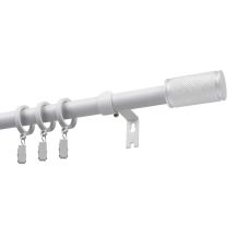 KARNISZ ROZSUWANY POJEDYNCZY FI 19 MM GAMA BIAŁY 200-300 CM Z KÓŁKAMI KOWALSKI